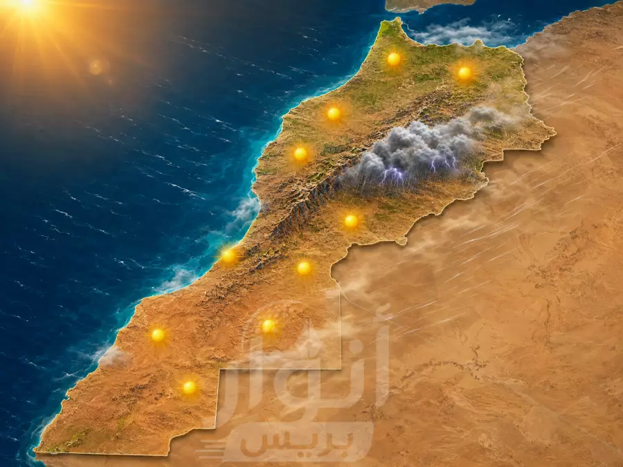 طقس السبت.. حرارة مرتفعة بعدد من المناطق وزخات رعدية مرتقبة بالأطلس والشرق